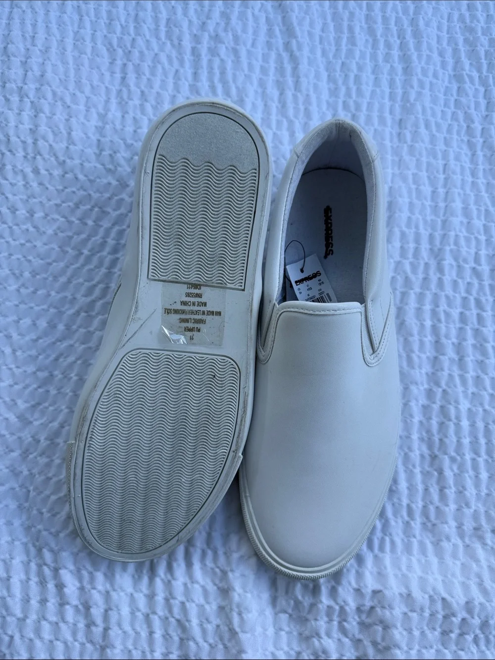 Express White Slip-On Casual Sneakers